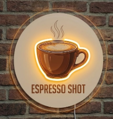 Espresso Shot Neon Art