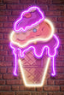 Ice Cream Neon Art