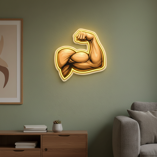 GYM Biceps Neon Art