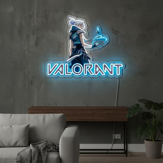 Jett Valorant Neon Art