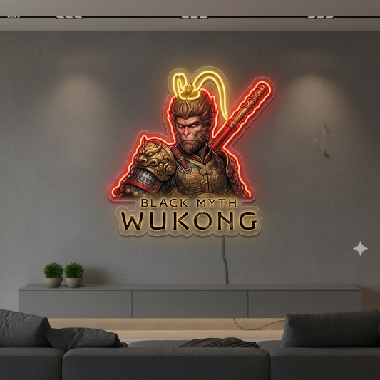 Black Myth Wukong Neon Art