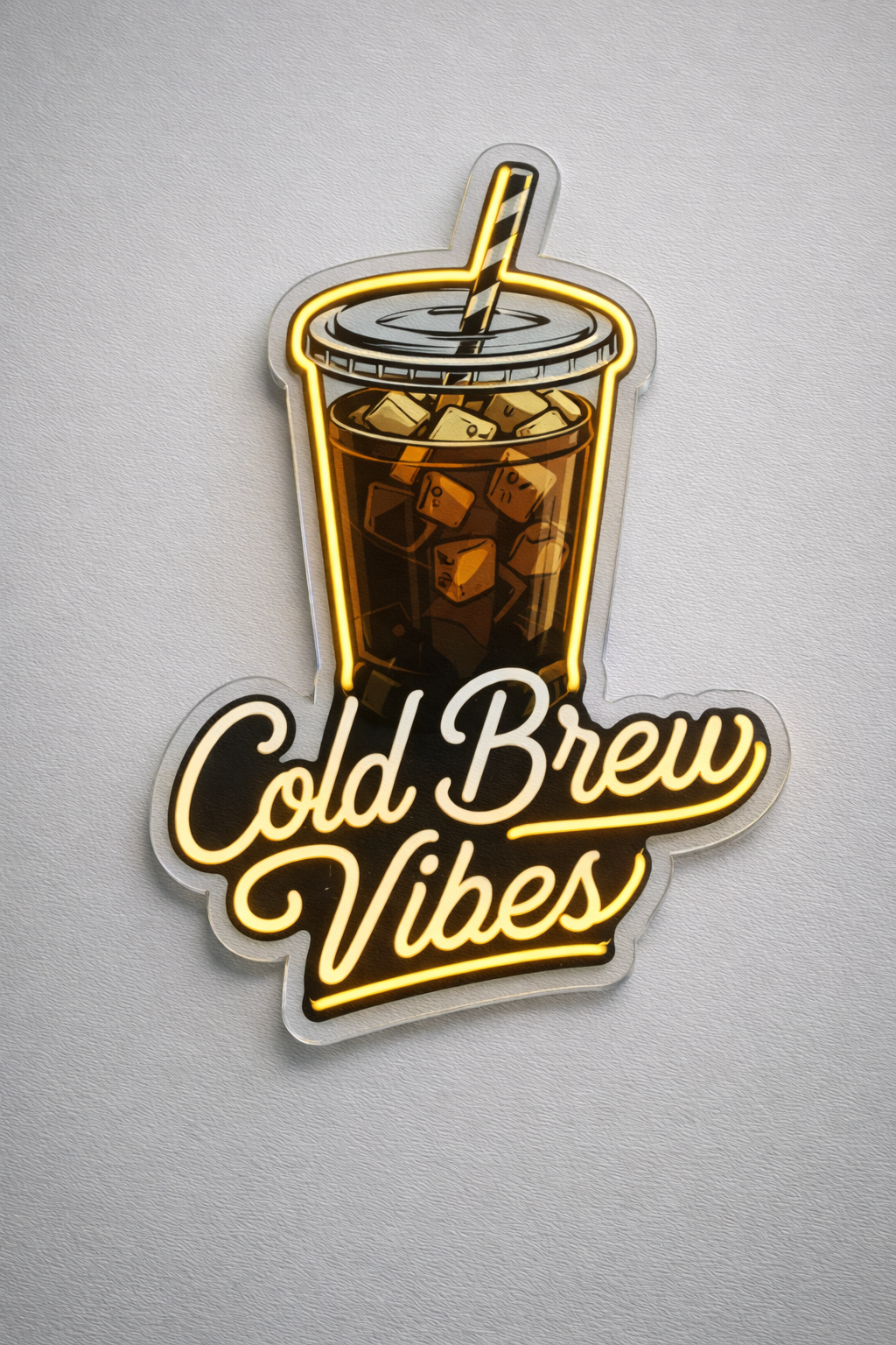 Cold Brew Vibes Neon Art