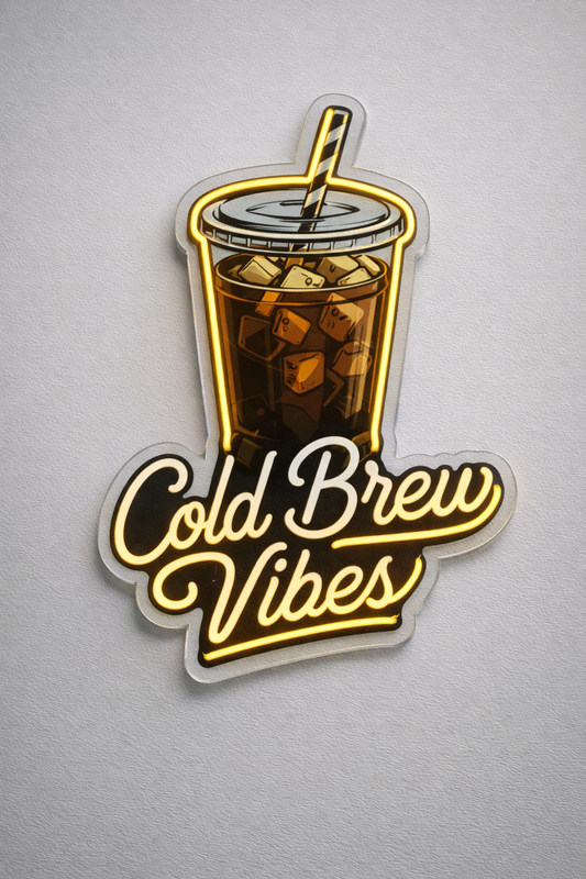 Cold Brew Vibes Neon Art