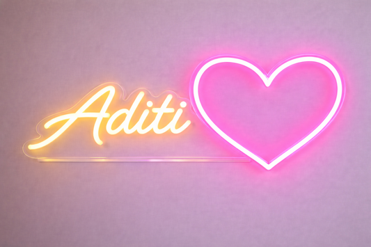 Custom Neon Sign with Heart