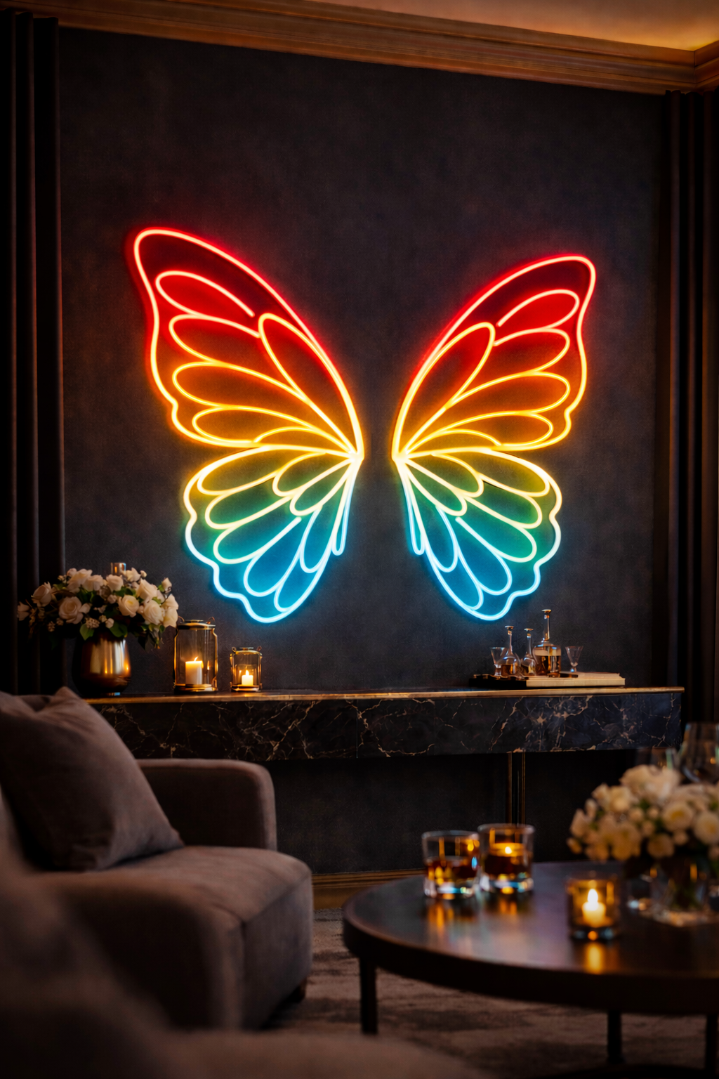 Neon Butterfly Wings