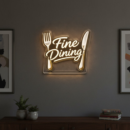 Fine Dining Neon Art