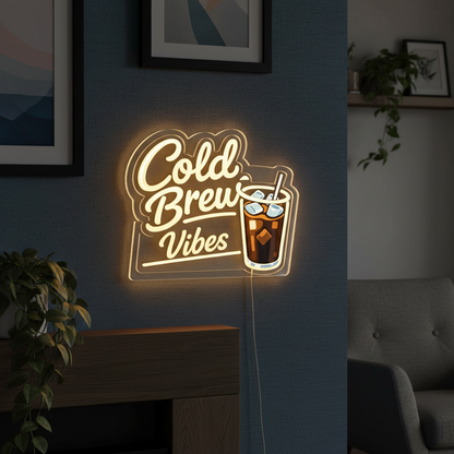 Cold Brew Vibes 2 Neon Art