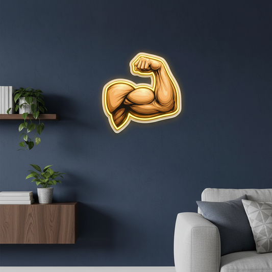 GYM Biceps Neon Art