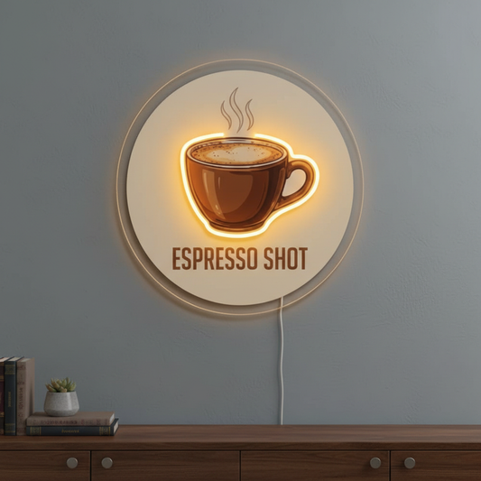 Espresso Shot Neon Art