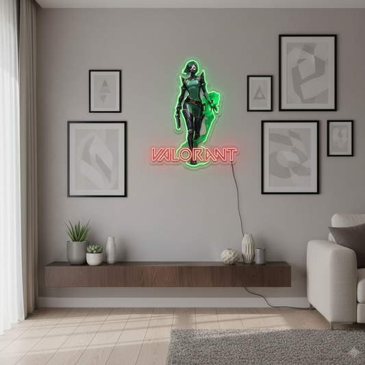 Viper Valorant Neon Art