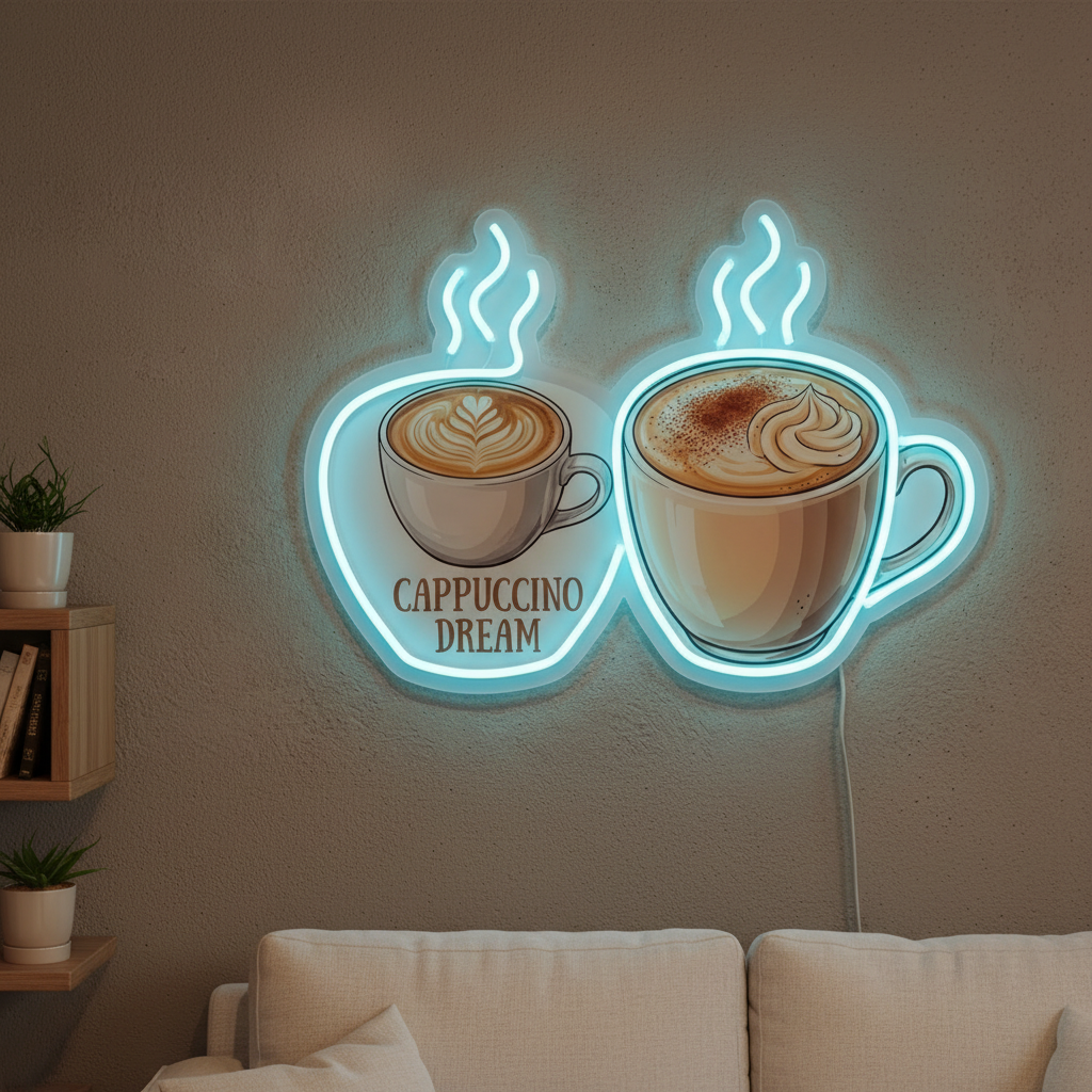 Cappuccino Dream Neon Art