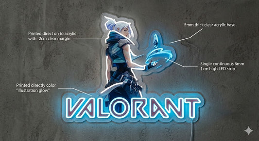 Jett Valorant Neon Art